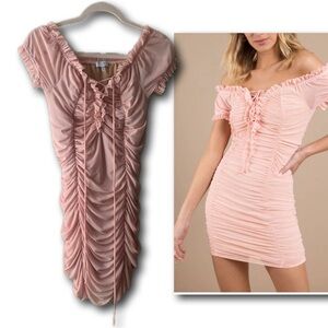 TOBI Pretty in Pink Dress Size-L EUC